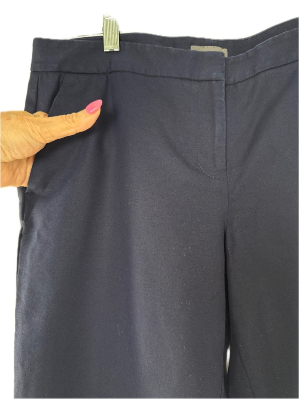 Vince Camuto Navy Ankle Pants Size 8 Stretch Slim Career 27” Inseam with Pockets - Picture 6 of 11